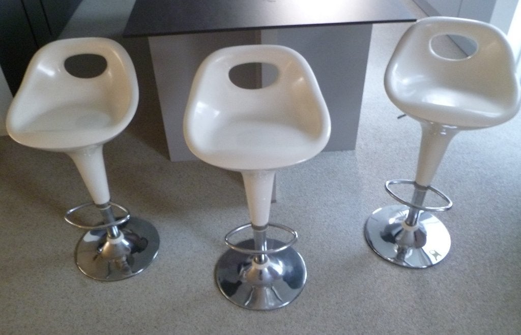 Barkrukken retro fifties/sixties, 2 krukken, Ophalen, Gebruikt, 60 tot 90 cm