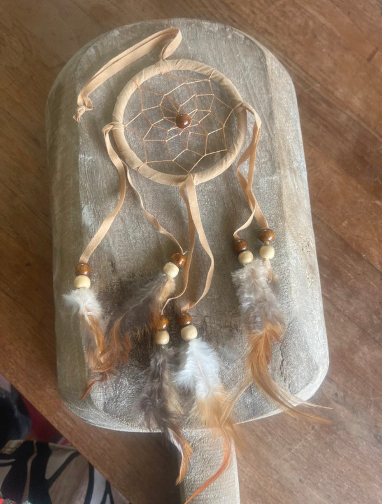 Dreamcatcher met veertjes nieuw Diameter 8 cm, Ophalen of Verzenden, Nieuw
