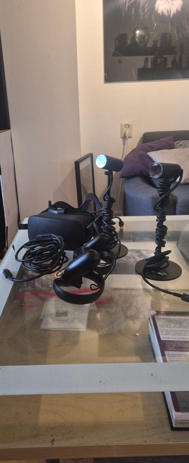 Oculus Rift CV1 VR-bril met controllers en sensoren, Ophalen of Verzenden, Gebruikt, VR-bril, Pc