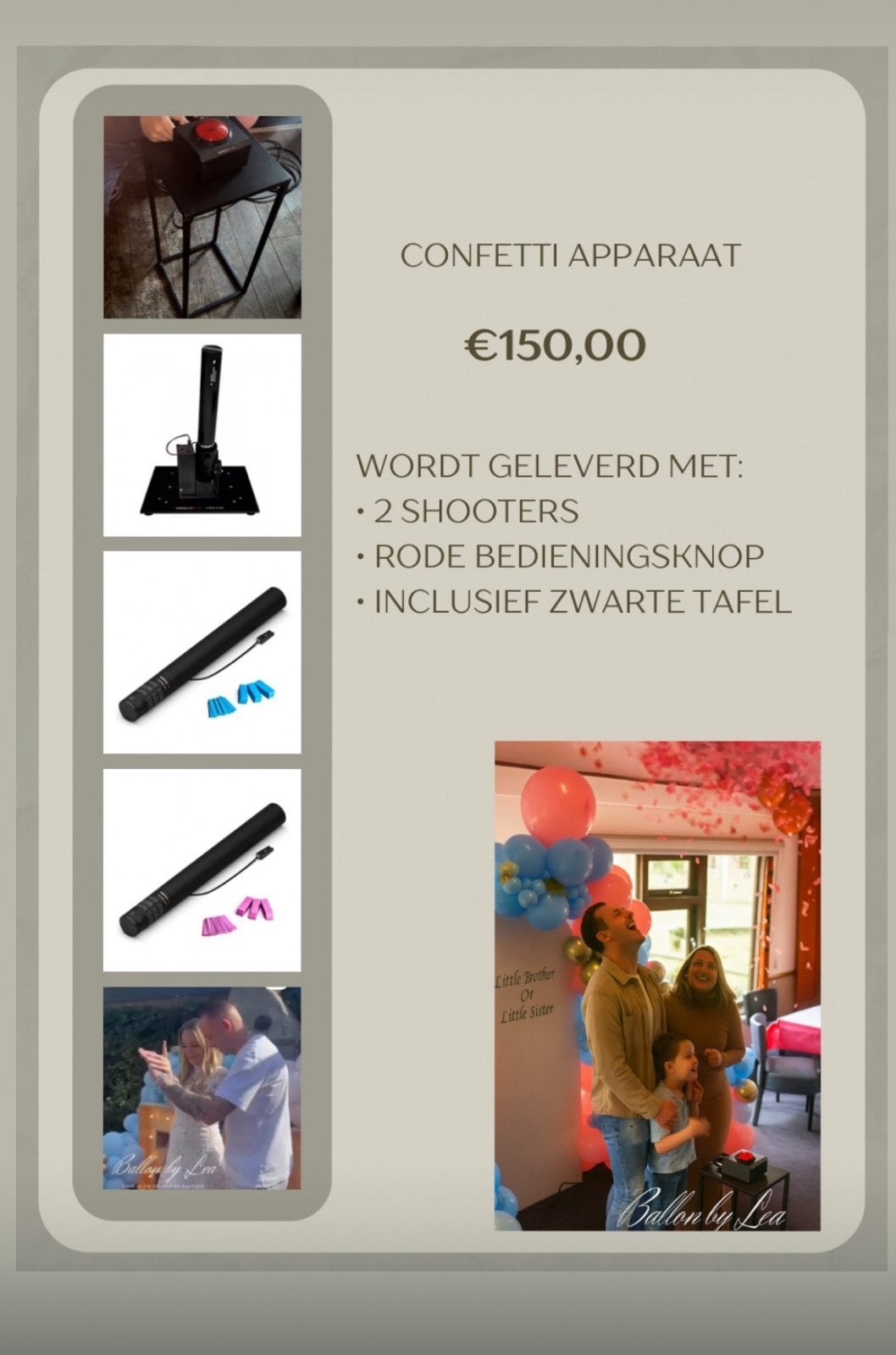 Confetti Shooter Verhuur - Feestelijke Special Effects, Hobby en Vrije tijd, Feestartikelen, Ophalen, Zo goed als nieuw, Feestartikel