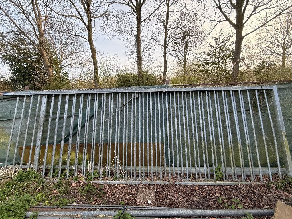 Schuif poort, Ophalen, Gebruikt, IJzer