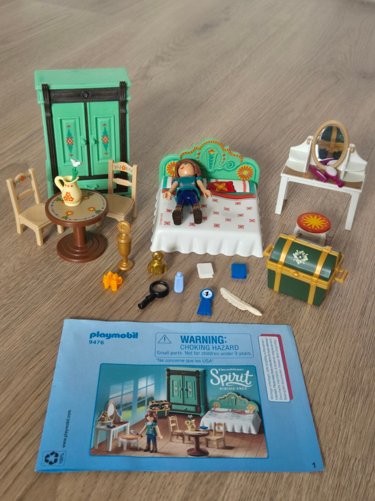 Playmobil Spirit 9476 Lucky's Slaapkamer ZGAN, Complete set, Ophalen of Verzenden, Zo goed als nieuw, Figuren