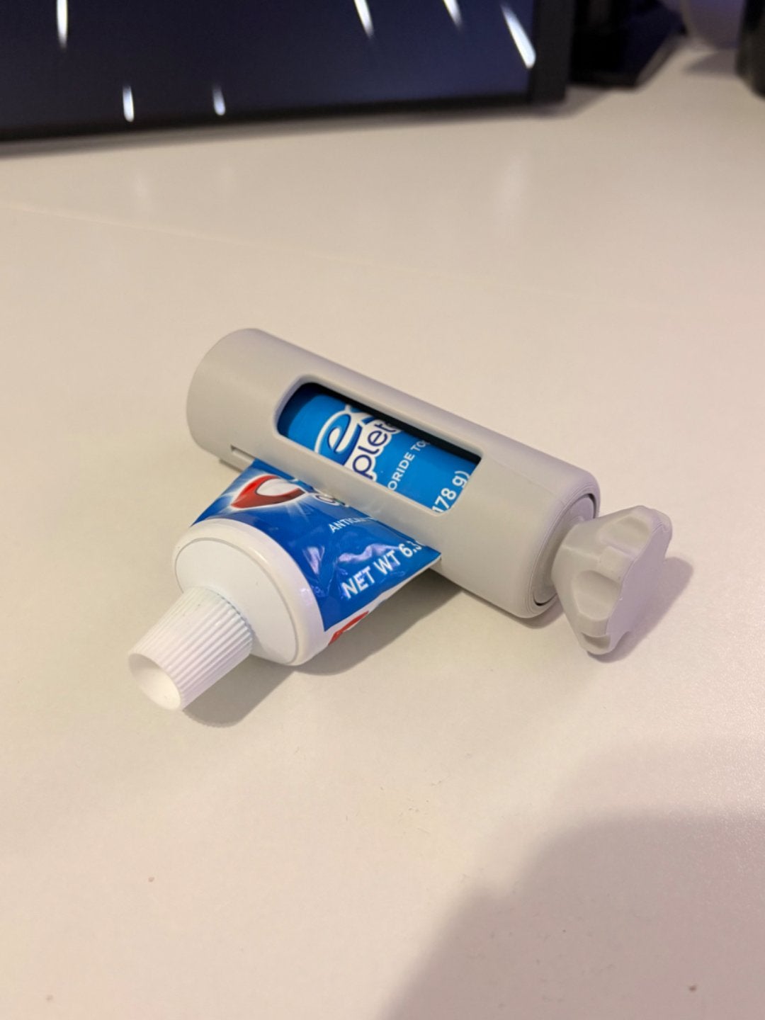 Handige 3D geprinte tandpasta perser, Ophalen of Verzenden, Nieuw, Grijs, Kunststof
