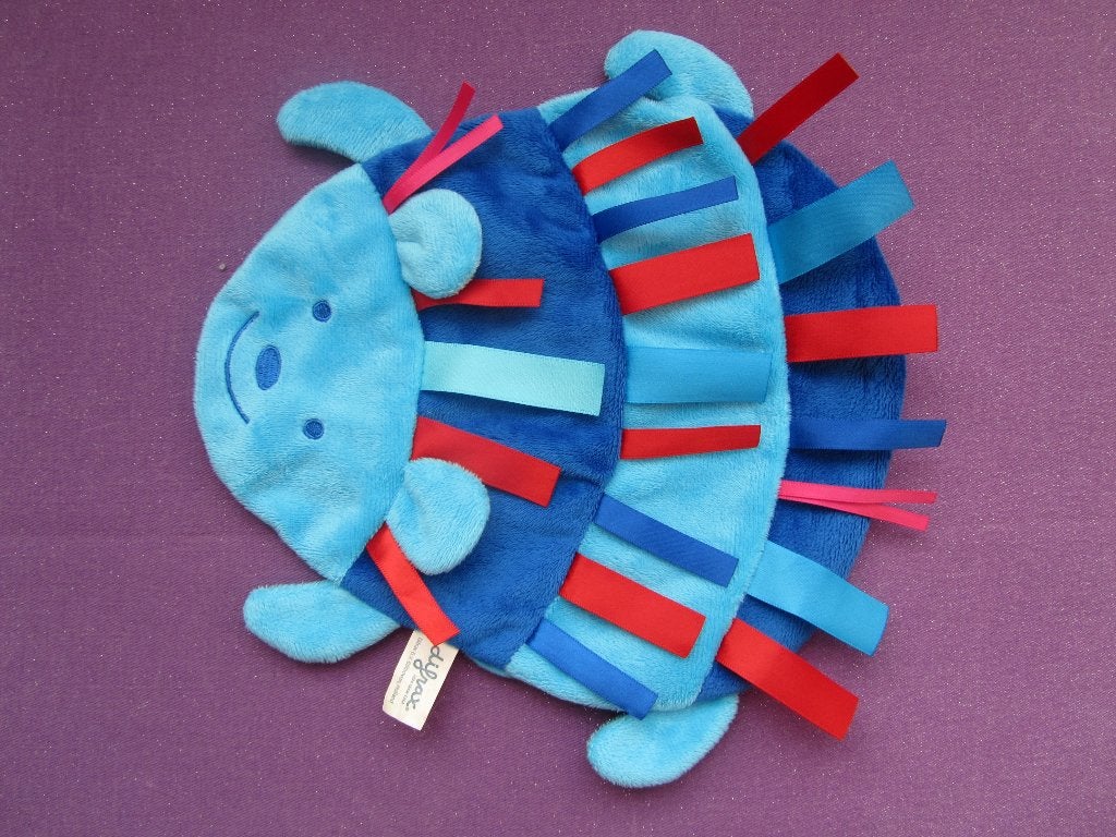 DIFRAX Knuffeldoekje LABELDOEKJE EGEL. BLAUW  **Nieuw**, Overige merken, Overige typen, Blauw, Nieuw