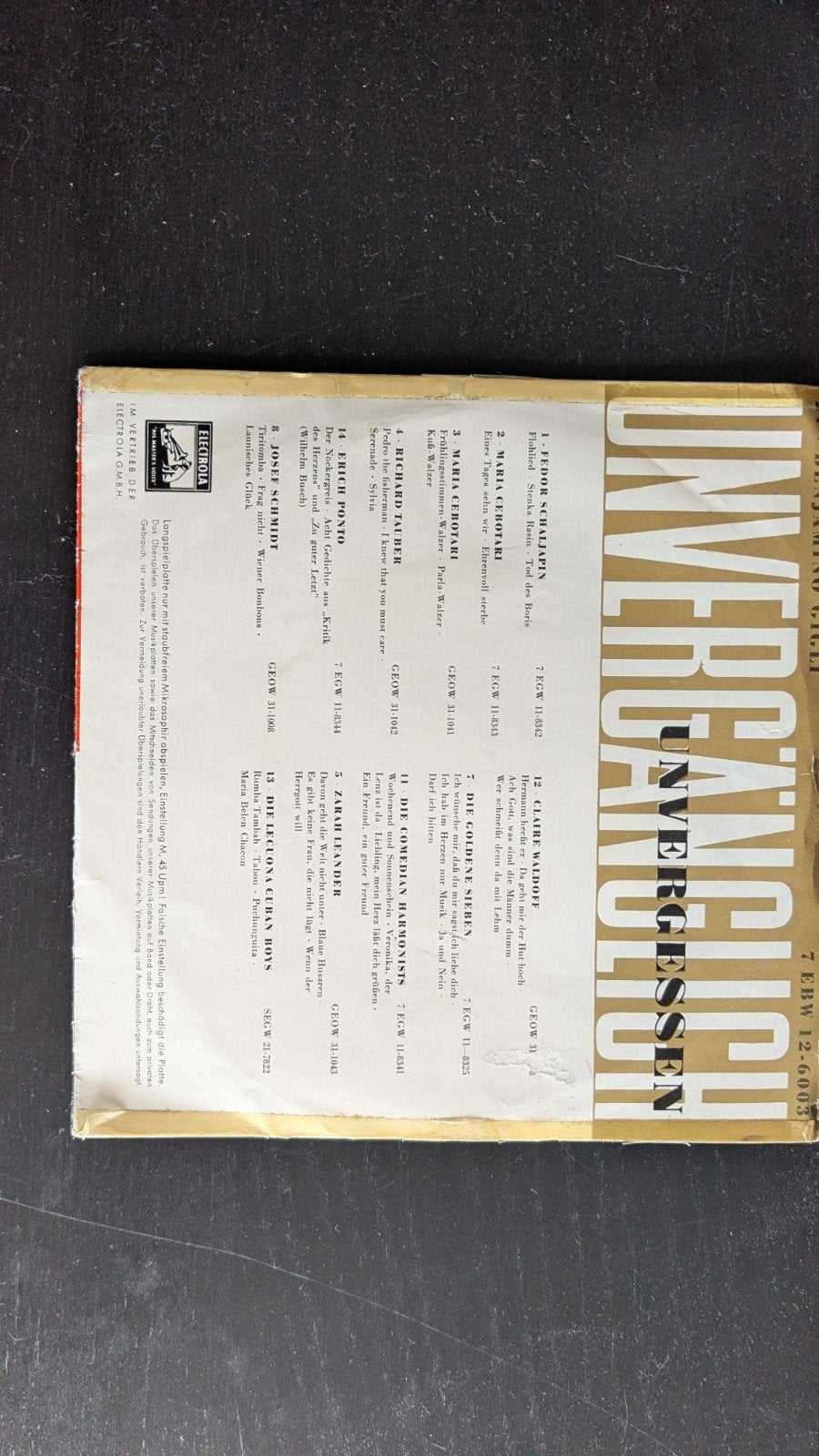 Single vinyl van Benjamin Gigli, Ophalen of Verzenden