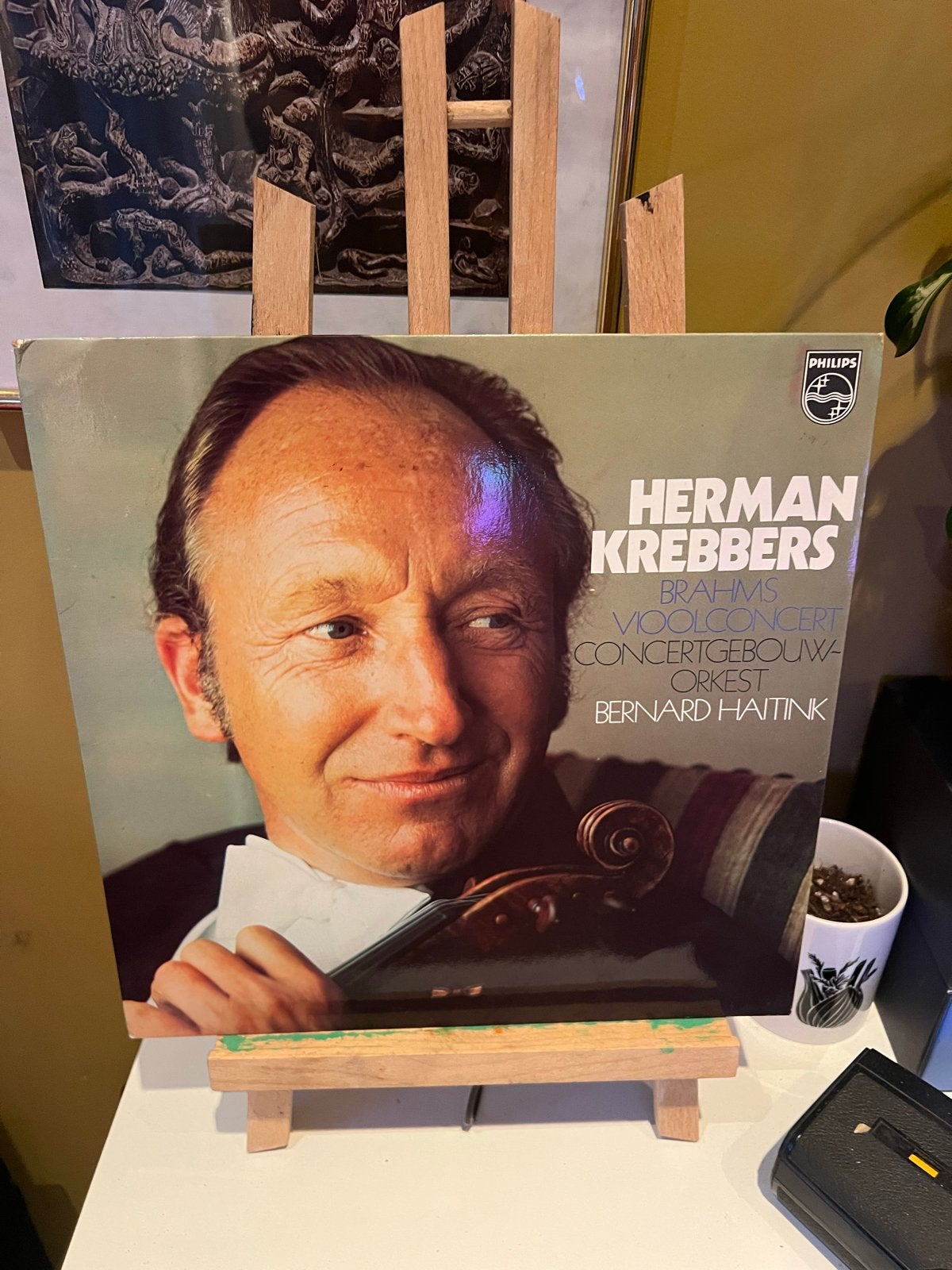 Herman Krebbers - Brahms Vioolconcert LP (Philips), Cd's en Dvd's, Gebruikt, Soloconcert, Brahms, Ophalen of Verzenden