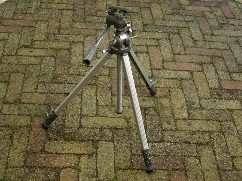 Foto statief Velbon VS-3, met kantelbare middenzuil., Ophalen, Gebruikt, Minder dan 150 cm, Driepoot