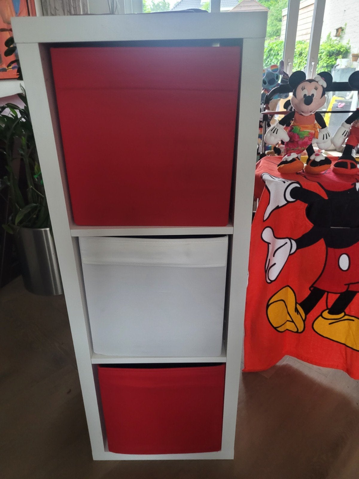IKEA Kallax kast 3 x 1 met 3 Drona bakken, Ophalen, Gebruikt