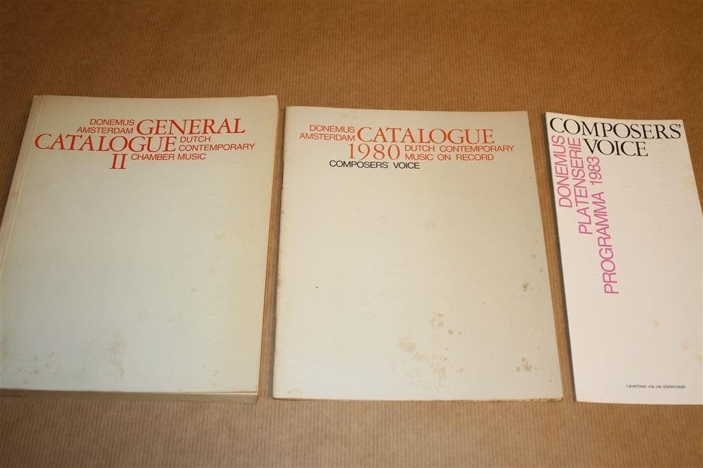 Donemus Amsterdam. 2x Catalogue + Programma 1983., Ophalen of Verzenden, Gelezen, Artiest