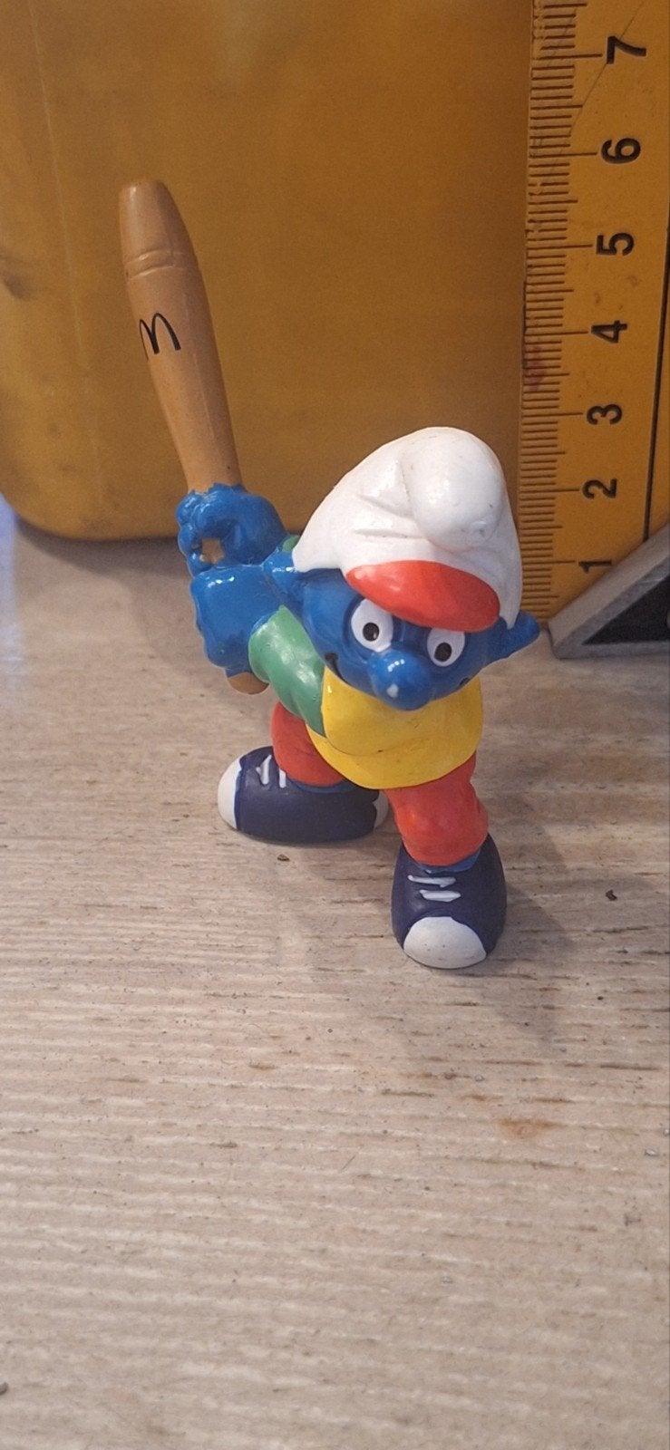 Smurf poppetje honkbal peyo uit 1997 (31526), .., Verschillende Smurfen, Ophalen of Verzenden, Zo goed als nieuw