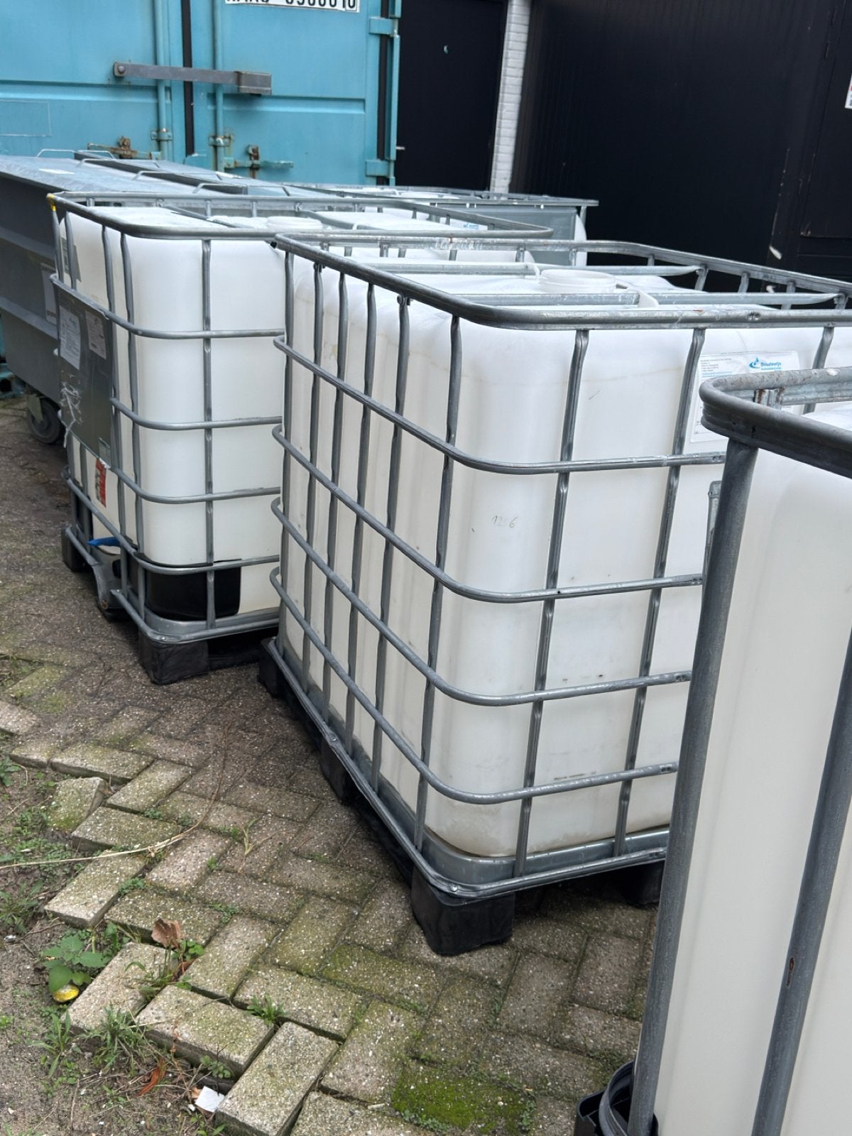 IBC Vaten 1000 L met kraan en deksel/ regenton, Ophalen, Gebruikt, 100 cm of meer, 60 cm of meer