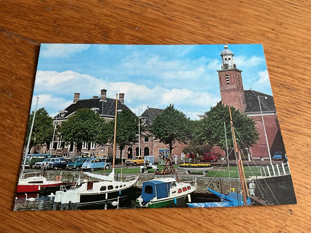 O4 Hellevoetsluis kerk gemeentehuis Citroën telefooncel, Ophalen of Verzenden, 1960 tot 1980