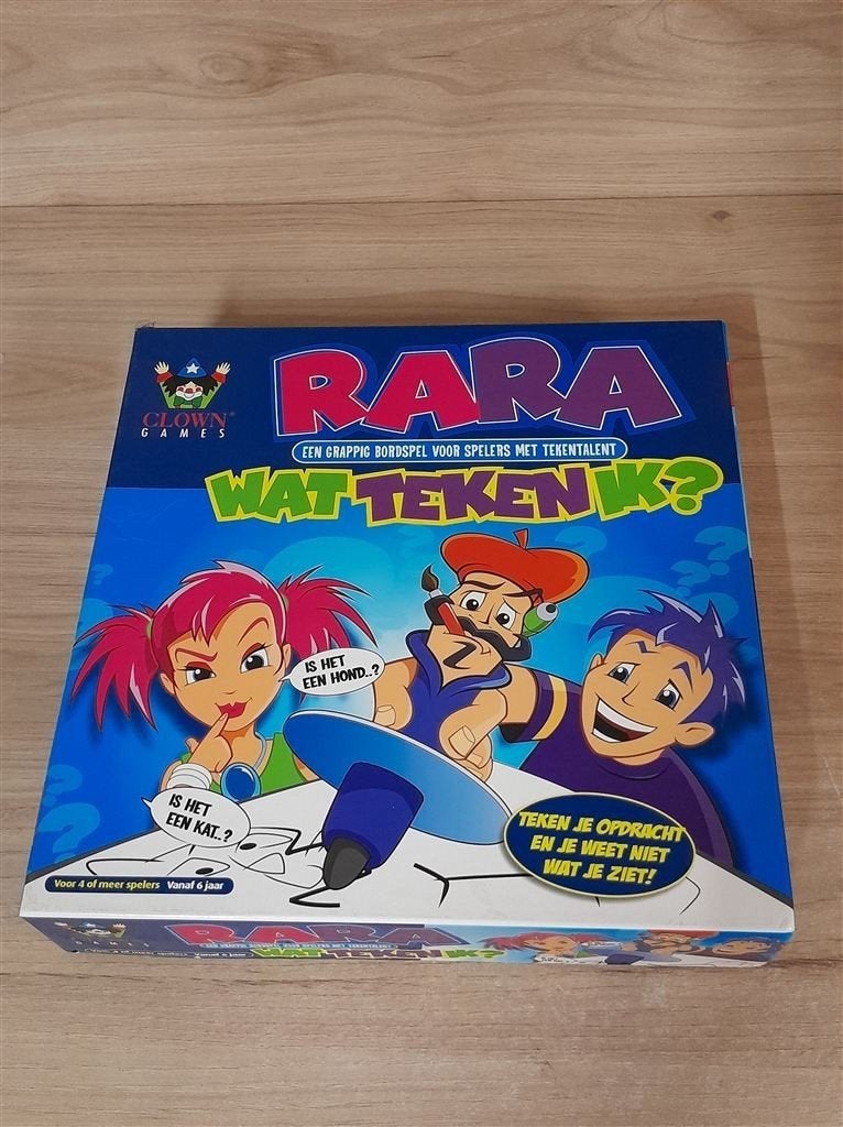Rara wat teken ik - s5666, Hobby en Vrije tijd, Gezelschapsspellen | Bordspellen, Verzenden, Zo goed als nieuw