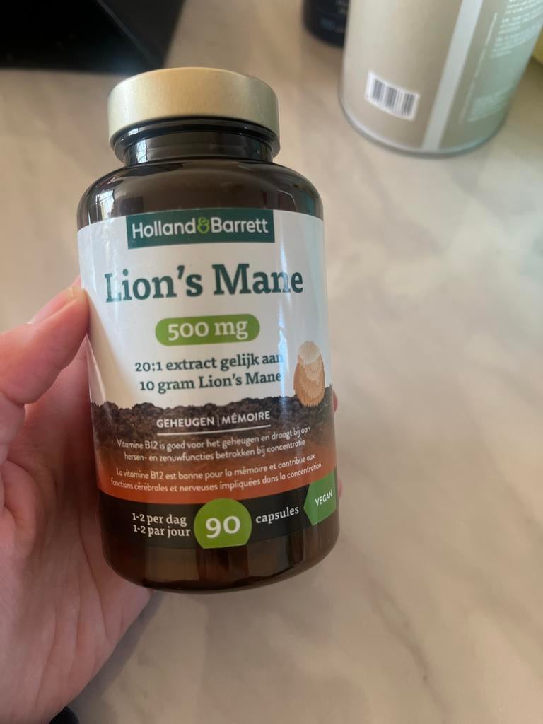 Holland & Barrett Lion's Mane 500mg, Ophalen of Verzenden, Gebruikt, Overige typen