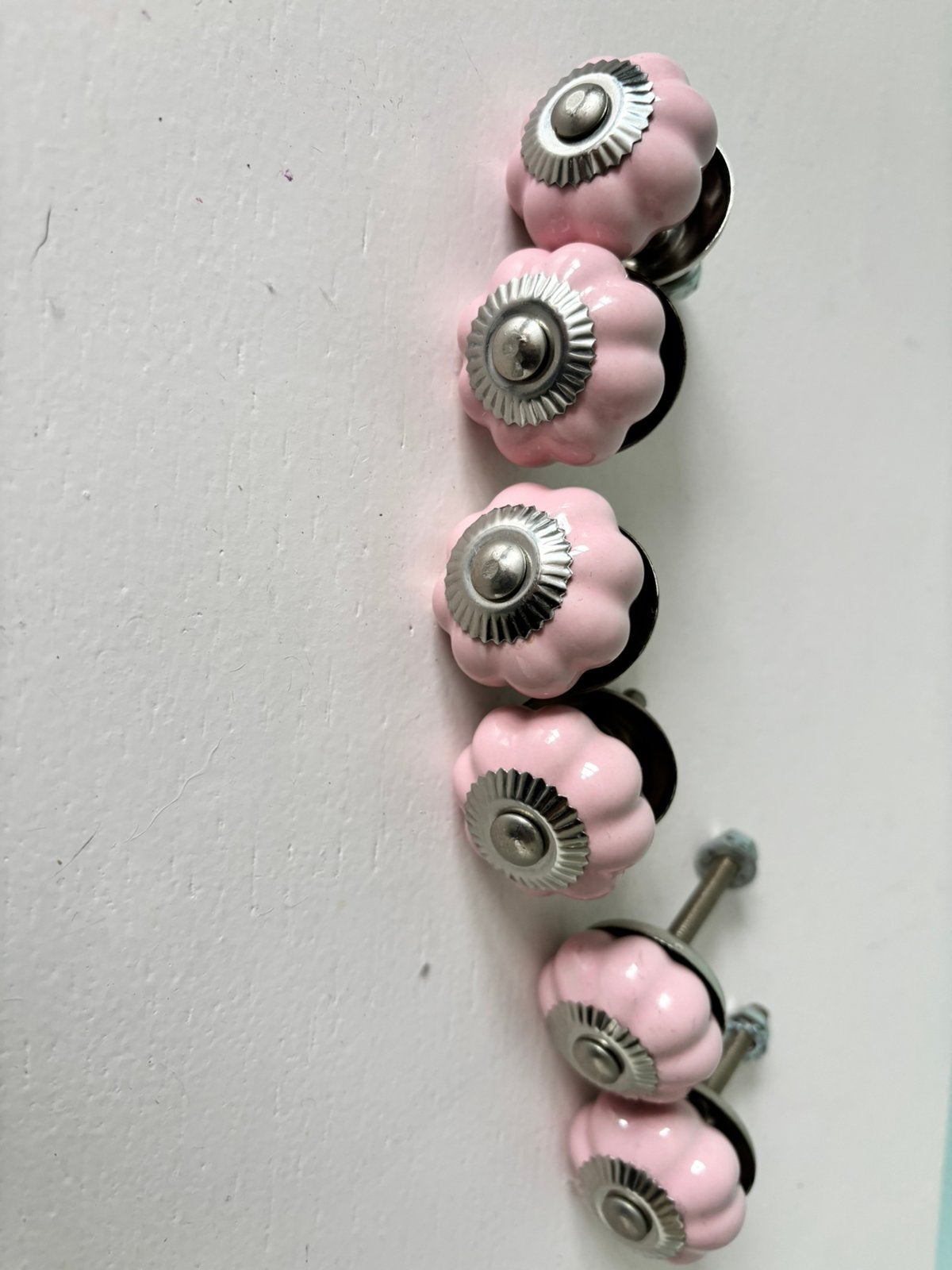 Knopjes voor ladekast, oud roze (6x), Ophalen of Verzenden, Zo goed als nieuw, Overige materialen, Overige typen