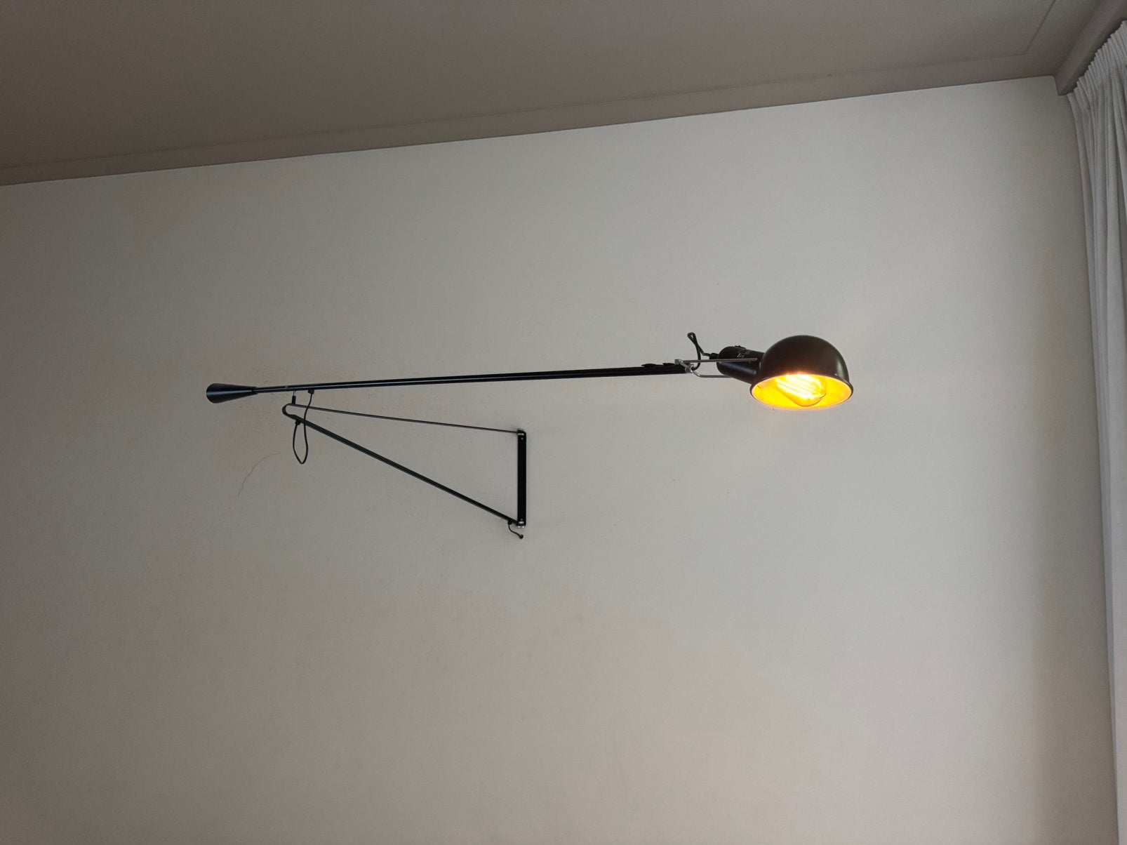 FLOS 265 wandlamp – Paolo Rizzatto – vintage design – zwart, Ophalen, Gebruikt