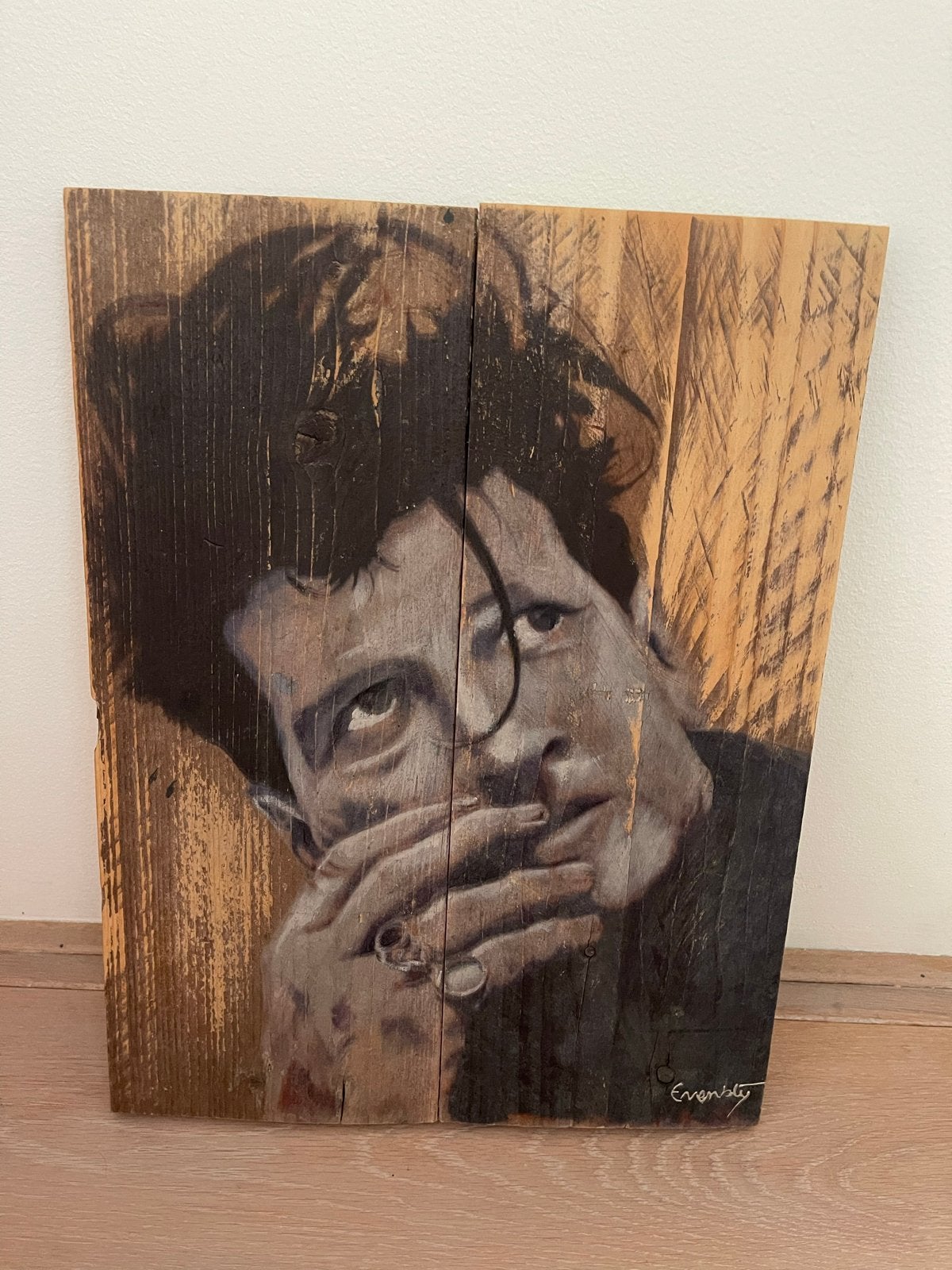 Herman Brood portret "Brood op de plank" door Evenblij, Antiek en Kunst, Ophalen