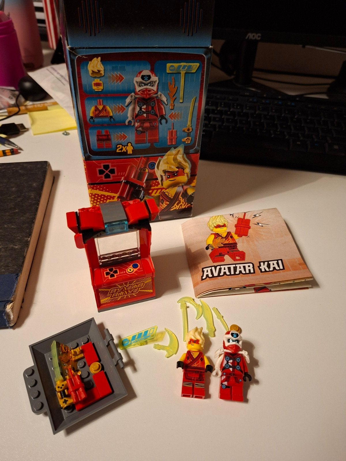 Lego Ninjago 71714 Kai Avatar Arcade Pod met doos en boekje, Lego, Ophalen of Verzenden, Zo goed als nieuw, Ninjago
