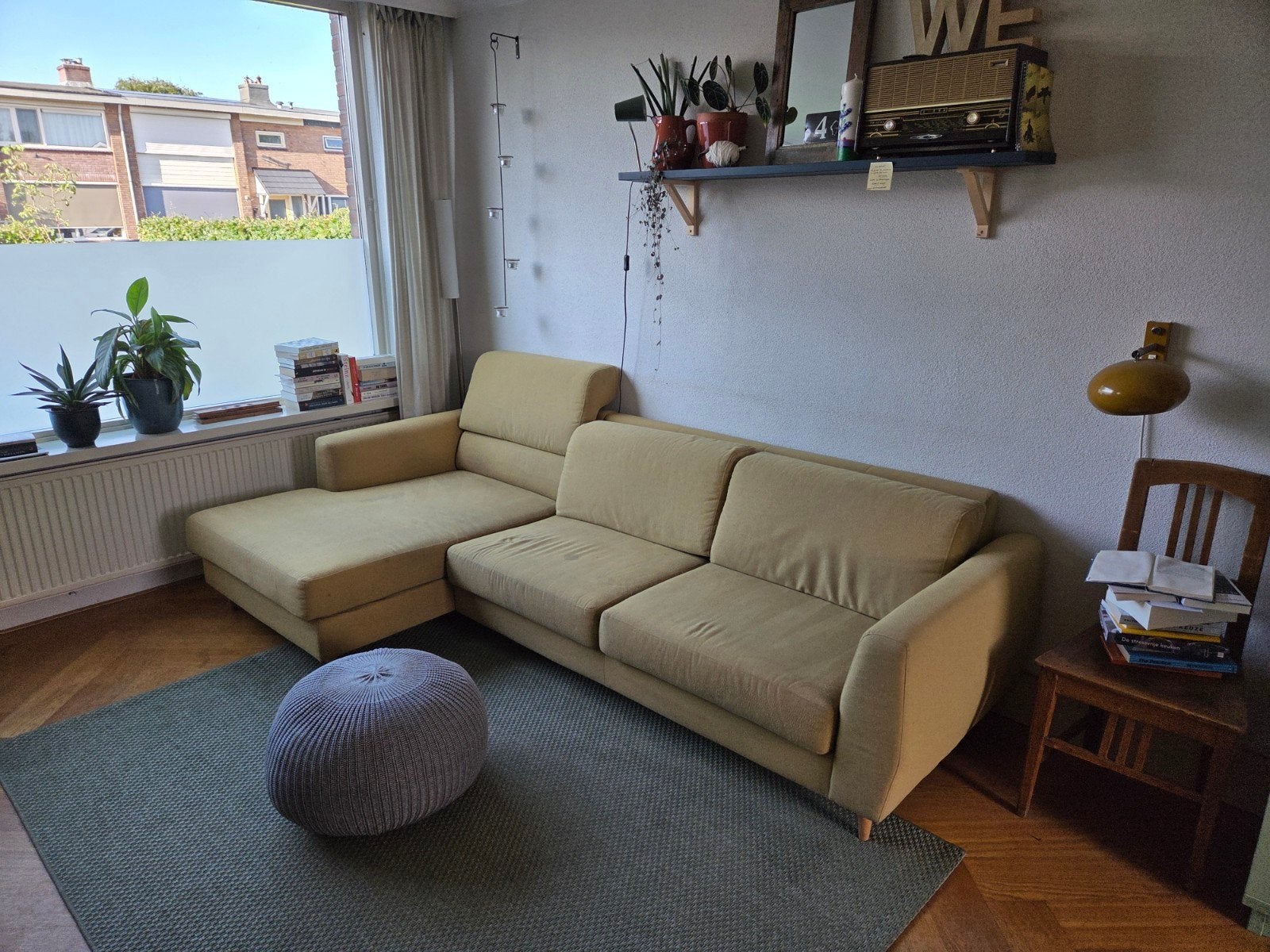 Ikea bank - oudgeel / licht geel/okergeel - 3-zits/4-zits, Ophalen, Gebruikt, Kunststof