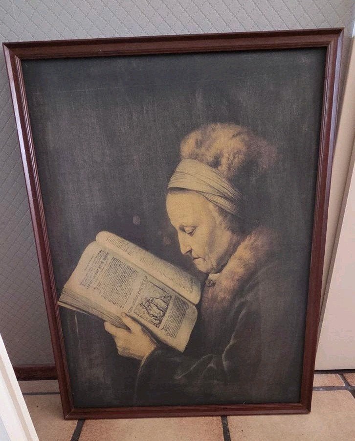 Gerard Dou - Rembrandts Moeder (ca. 1630) - Ingelijst, Ophalen, Portret of Personen, Oud hollands, Overige ondergronden