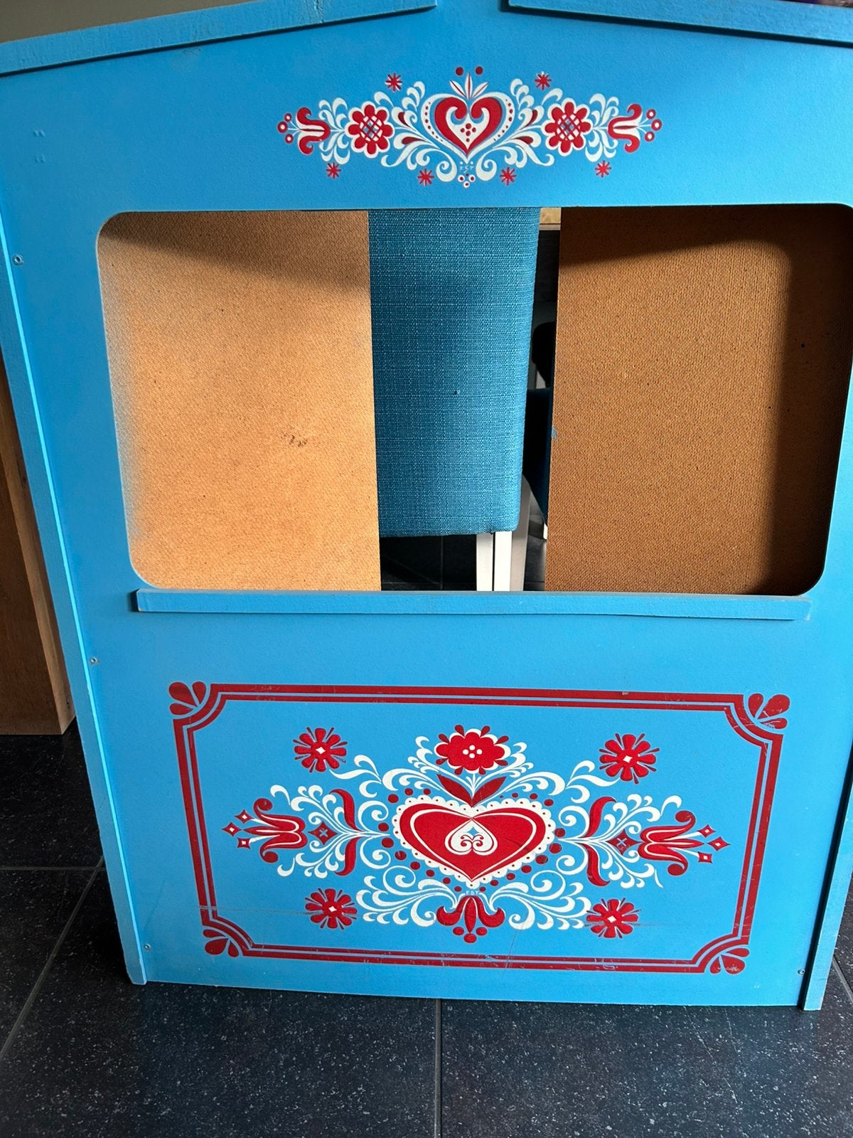 Leuke vintage blauwe poppenkast, Ophalen, Gebruikt, Overige typen