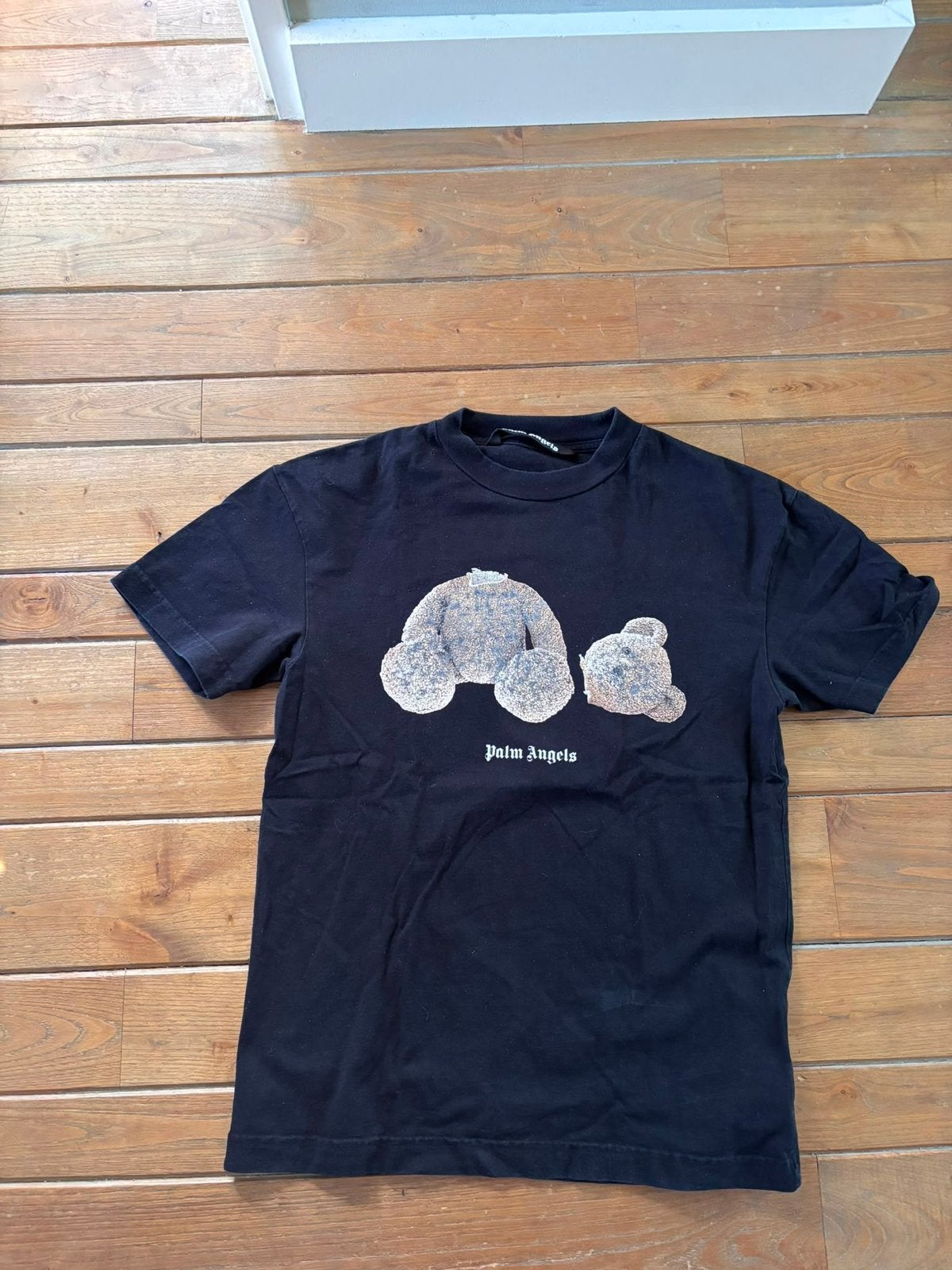Palm Angels Teddy Bear T-shirt, Ophalen of Verzenden, Zo goed als nieuw, Maat 46 (S) of kleiner, Zwart