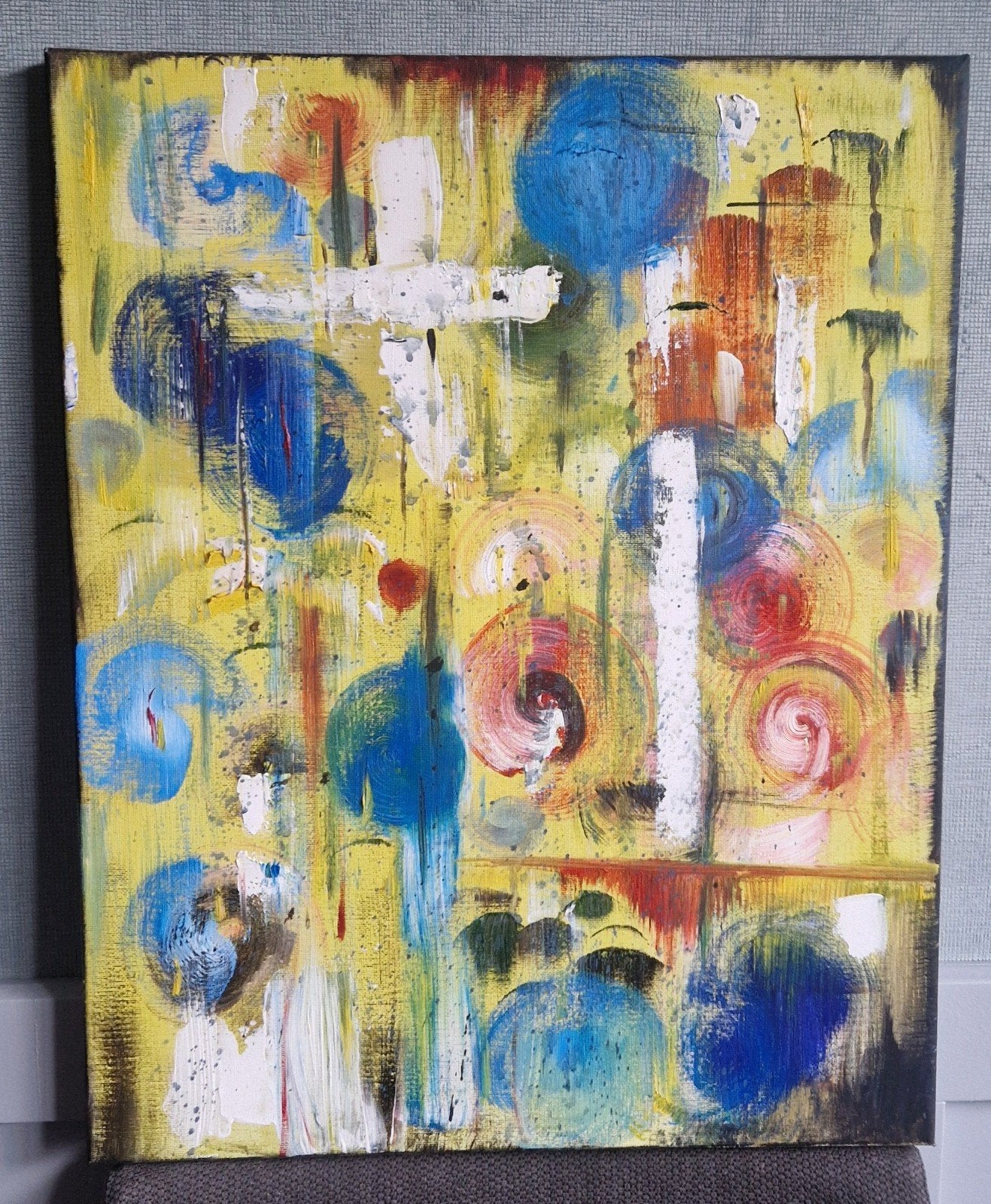 Abstract kunstwerk- schilderij, Antiek en Kunst, Kunst | Schilderijen | Abstract, Ophalen