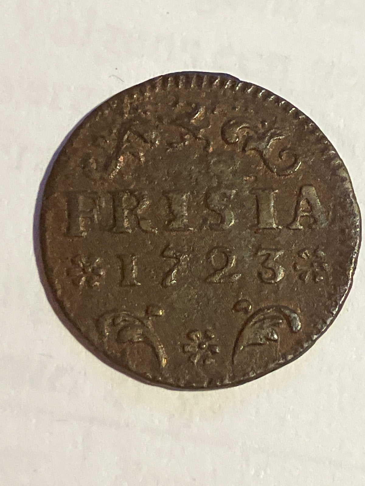 Duit Friesland 1723, Postzegels en Munten, Munten | Nederland, Ophalen of Verzenden, Vóór koninkrijk, Overige waardes, Losse munt