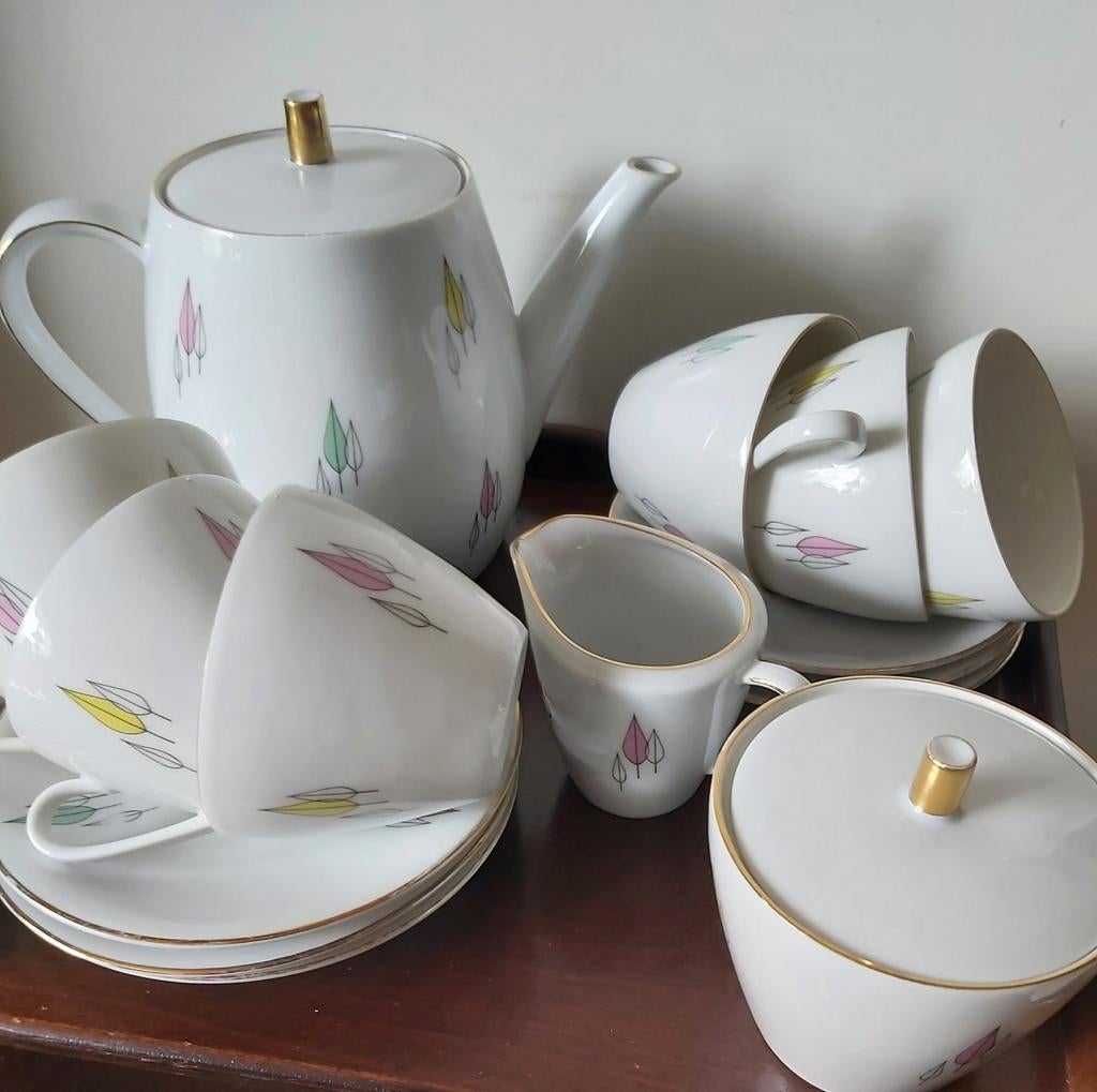 Thee servies jaren '50, Antiek en Kunst, Antiek | Servies compleet, Ophalen of Verzenden