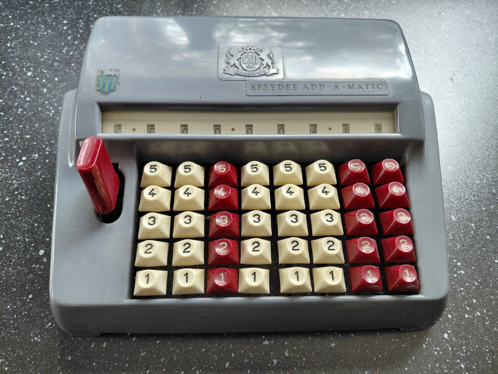 vintage calculator speedee add-a-matic, Diversen, Ophalen of Verzenden, Zo goed als nieuw