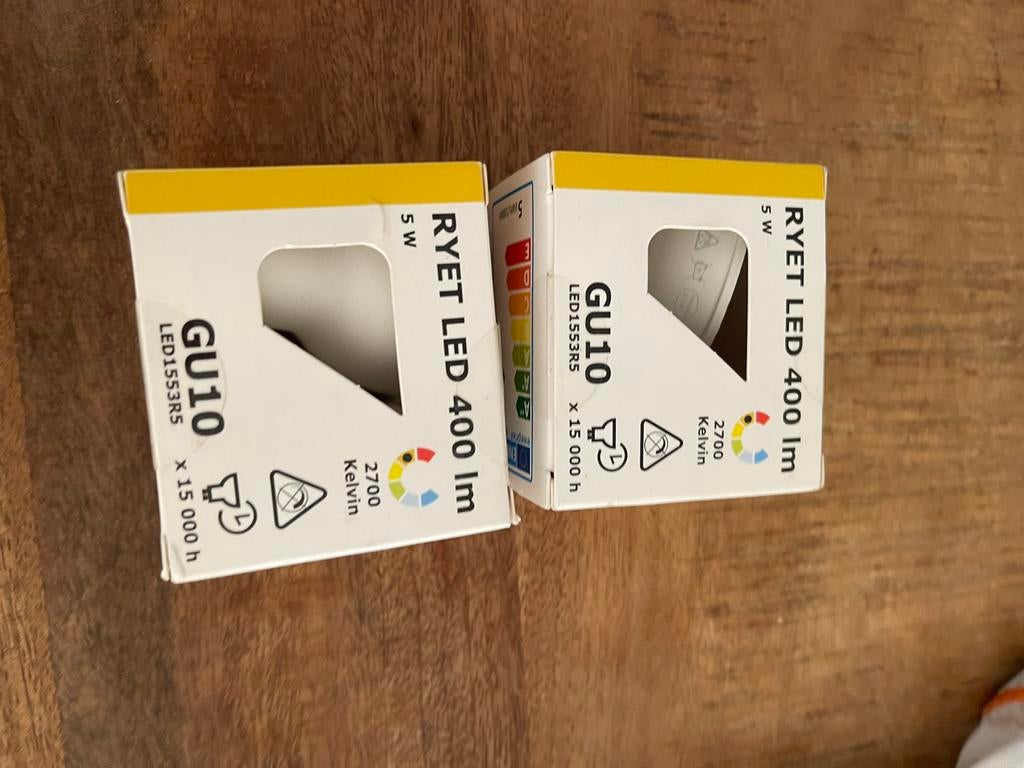 RYET LED GU10 Spotjes 5W, 2700 Kelvin, 400 lm, Led-lamp, Minder dan 30 watt, Nieuw, Bipin of Steekvoet