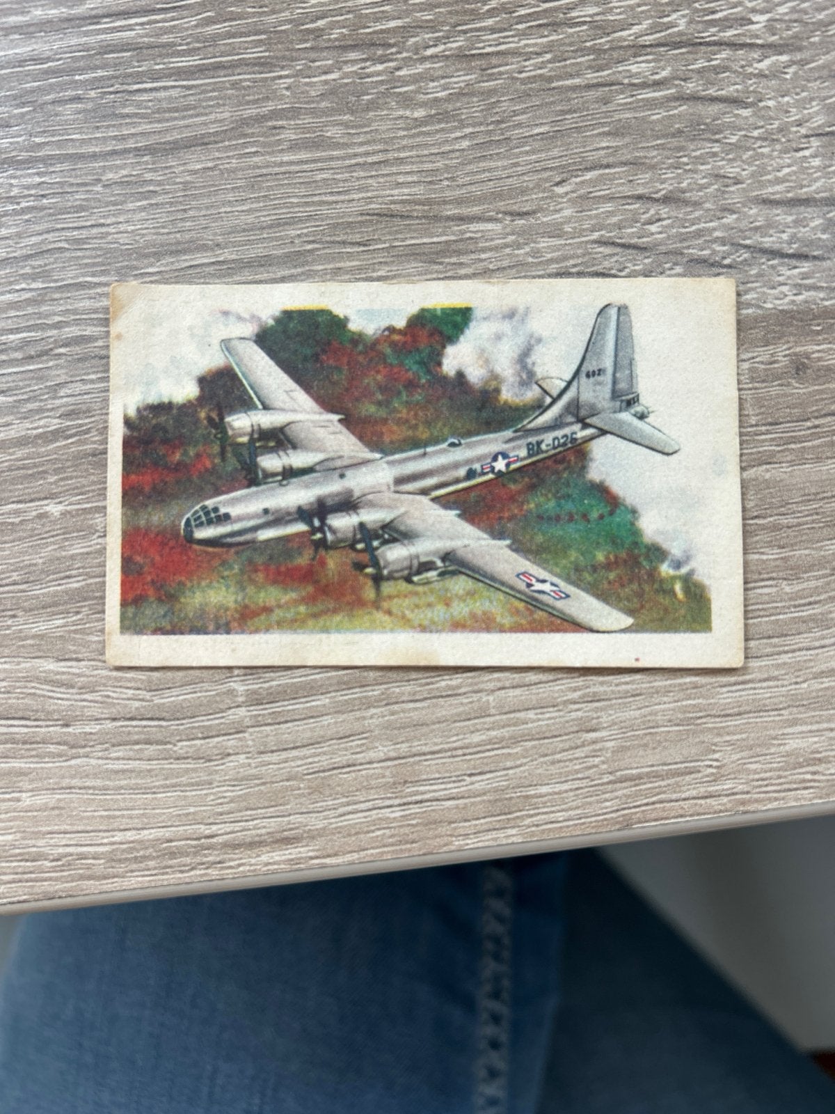 Vintage Lubro Beschuit B-50 Superfortress Vliegtuigkaart, Ophalen of Verzenden, Gebruikt