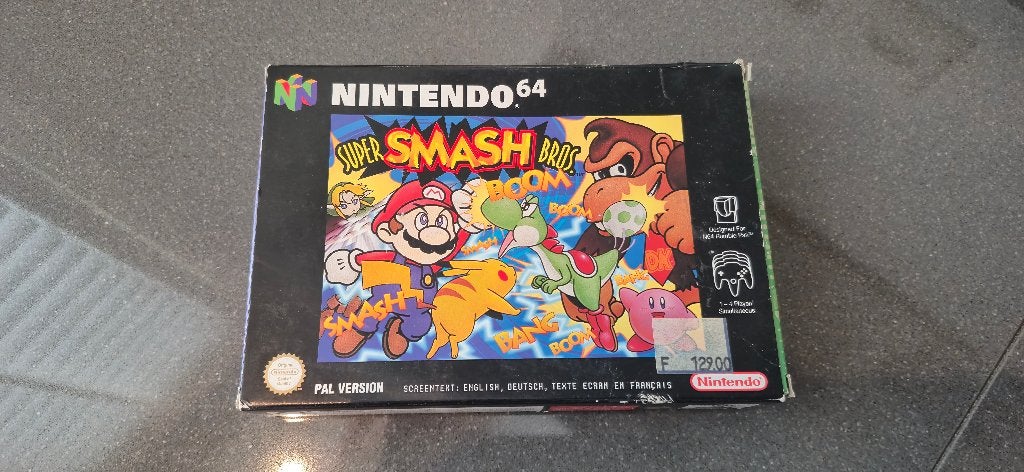 Nintendo 64 Super Smash Bros. + doos en handleiding, Gebruikt, Vechten, Eén computer, Ophalen of Verzenden