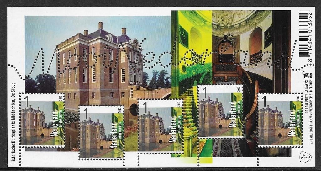 63. Blok 2935 Mooi Nederland Middachten 2012 cw 10.00, Ophalen of Verzenden, Na 1940, Postfris