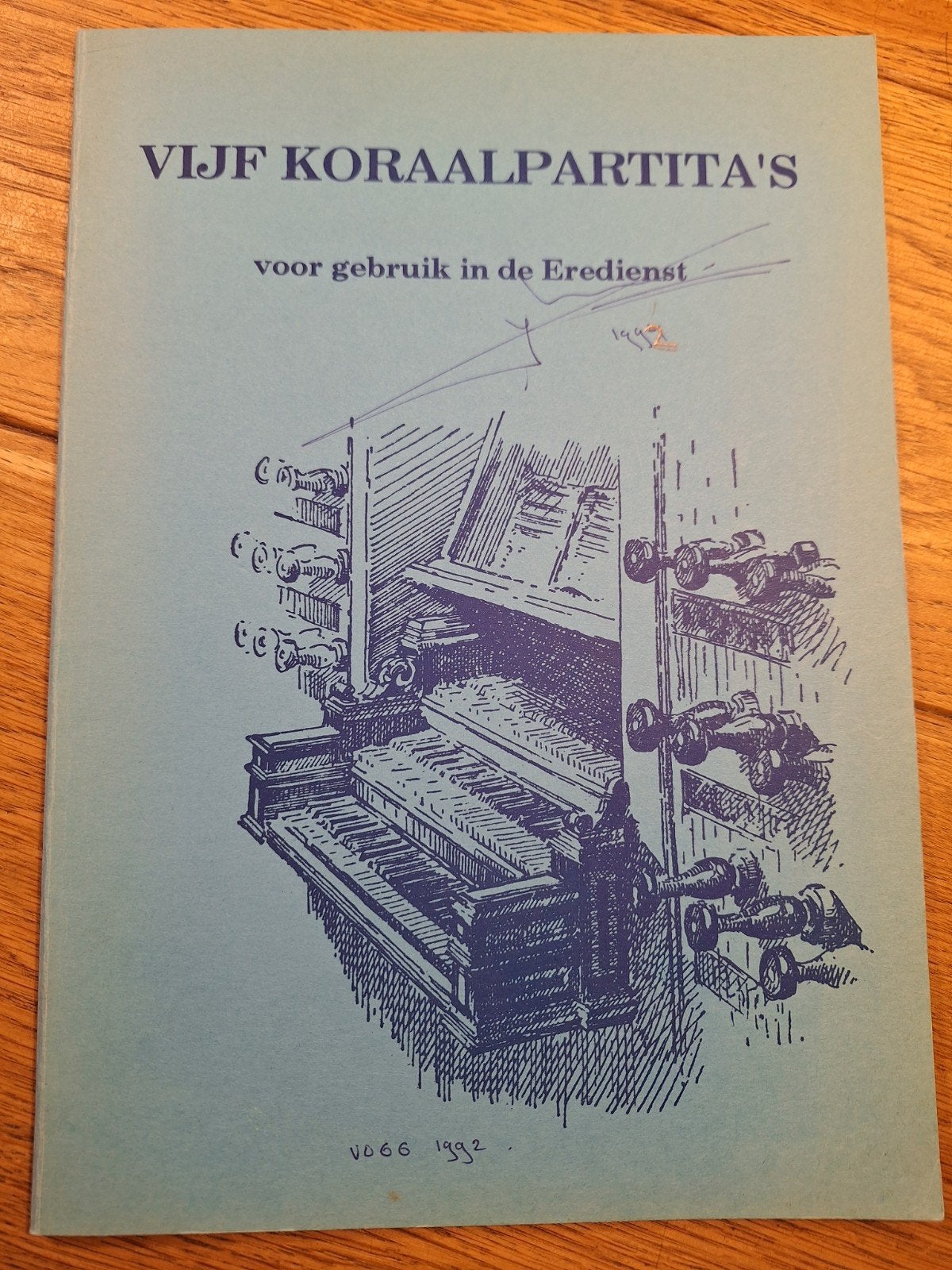 Twee bundels met Vijf Koraalpartita's (VOGG), Muziek en Instrumenten, Bladmuziek, Orgel, Gebruikt, Klassiek, Ophalen of Verzenden