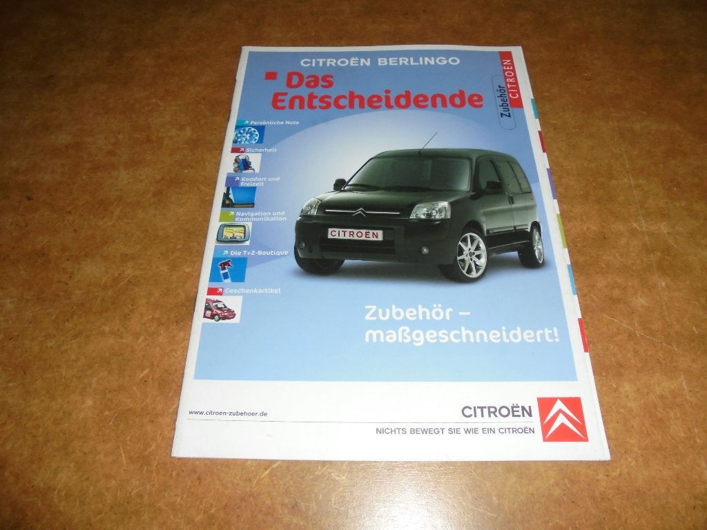 brochure Citroen Berlingo Zubehör  2006, Ophalen of Verzenden, Nieuw, Citroën