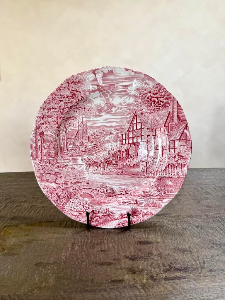 Vintage bord Johnson Bros – Dickens Coaching Days, Ophalen of Verzenden