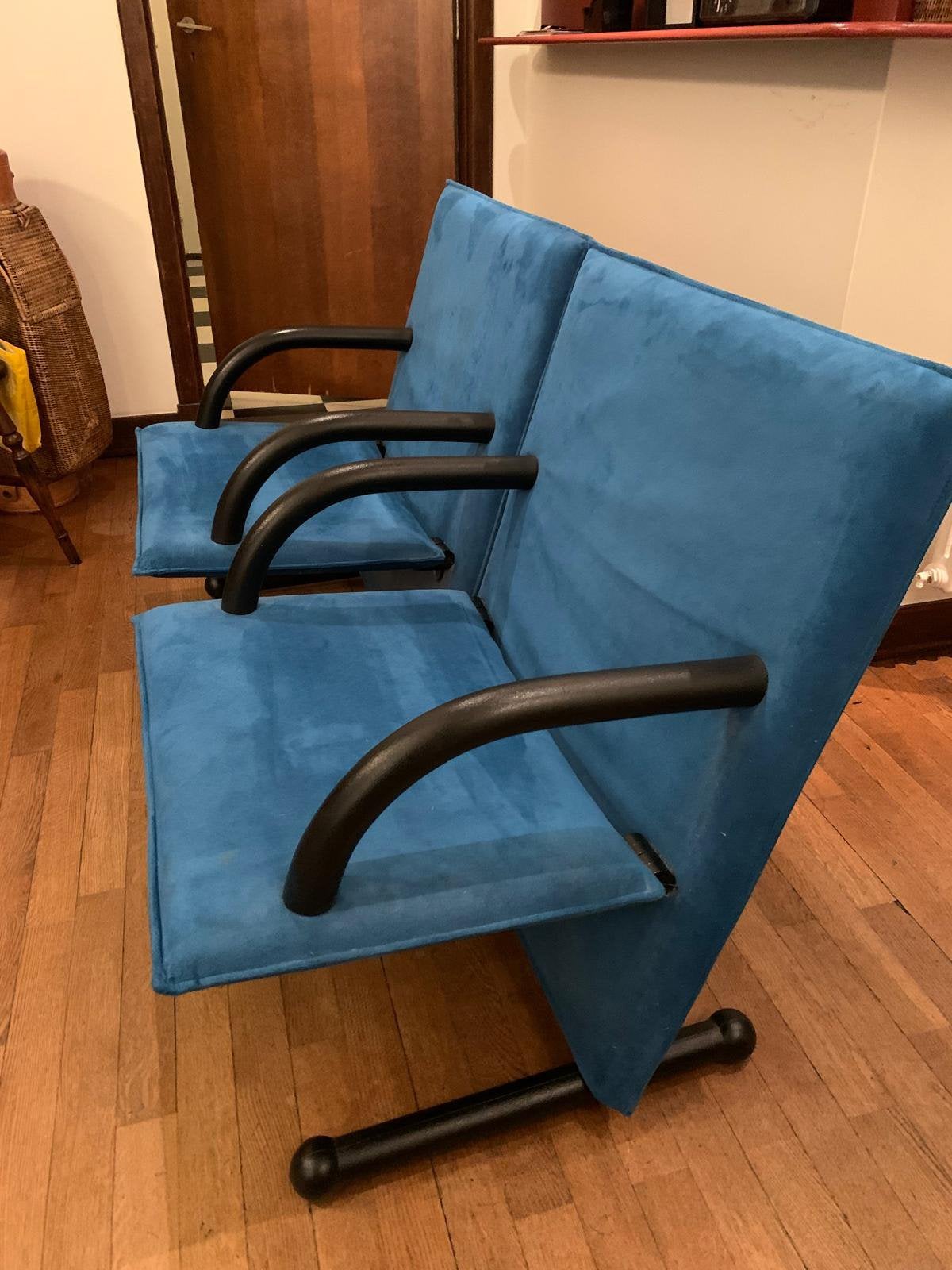 Designer Alcantara blauw, Ophalen, Zo goed als nieuw, Blauw