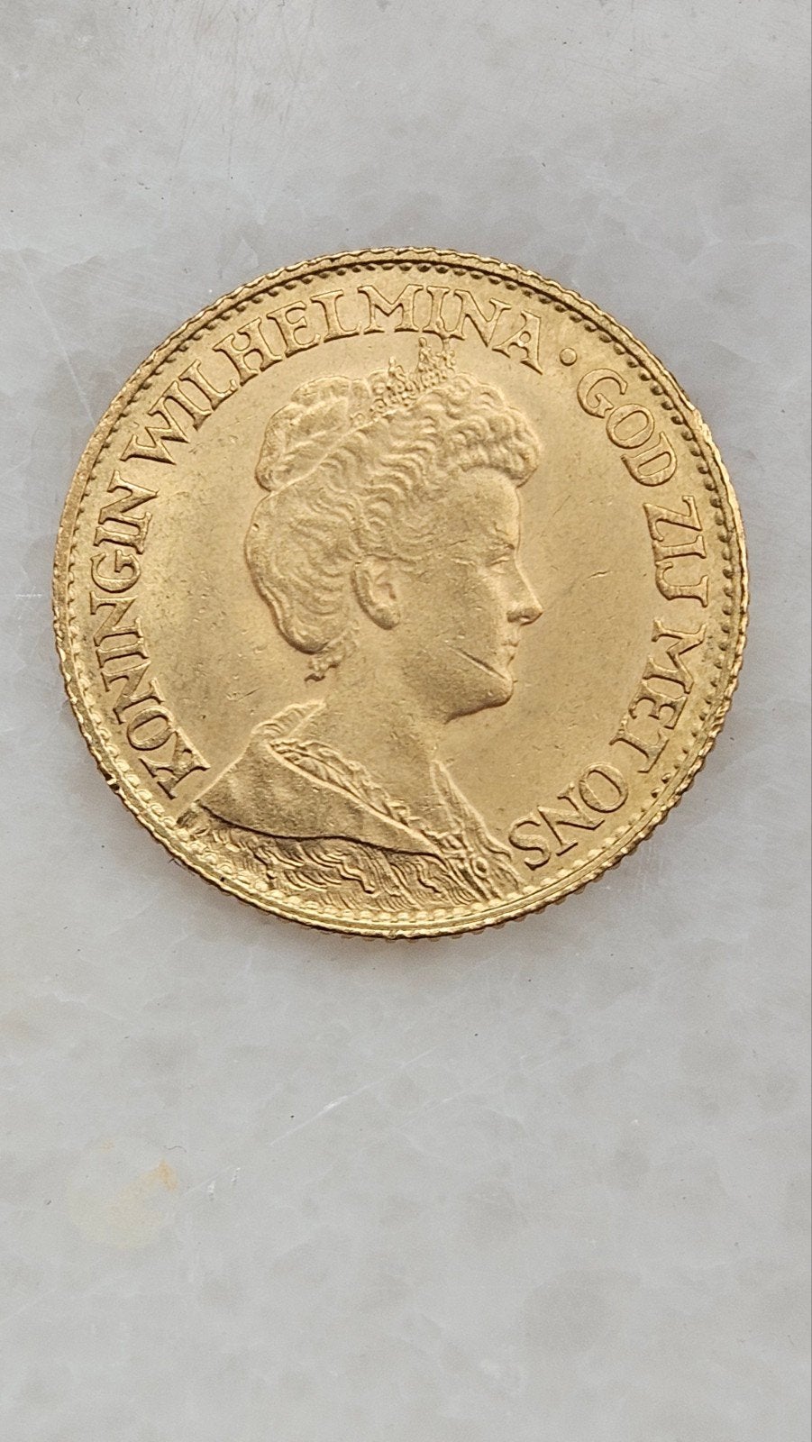 Gouden tientje 1917, Ophalen of Verzenden, Koningin Wilhelmina, Overige waardes, Goud