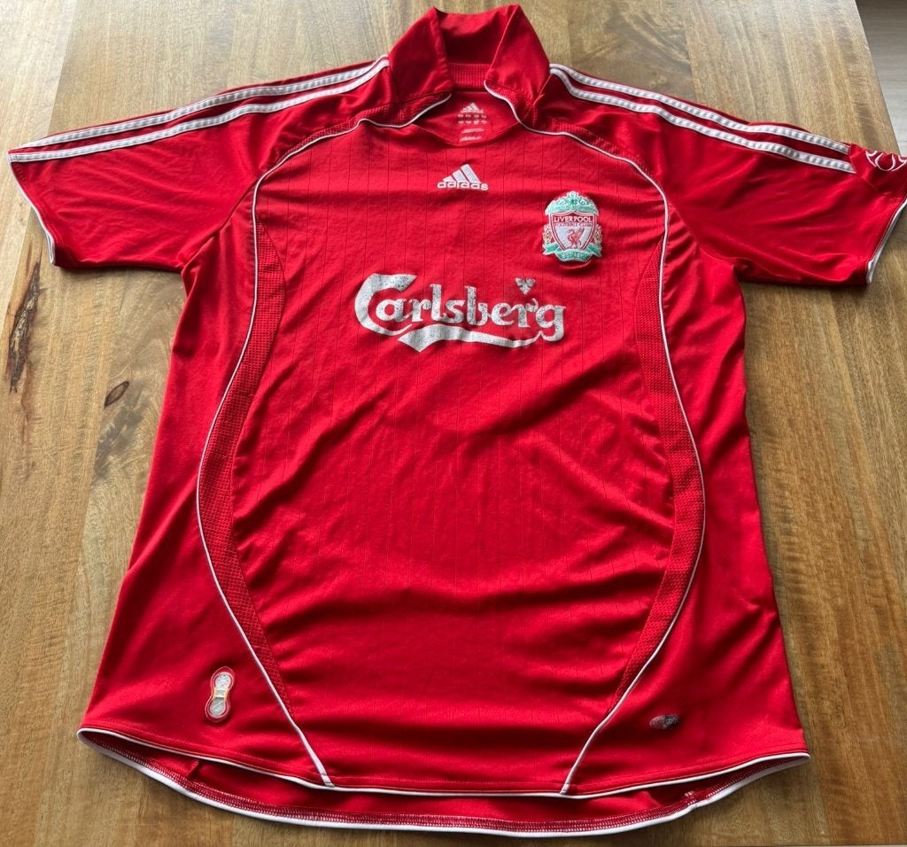 Retro Liverpool FC 2006/2007 Thuisshirt - GERRARD 8, Ophalen of Verzenden, Zo goed als nieuw, Buitenlandse clubs, Shirt