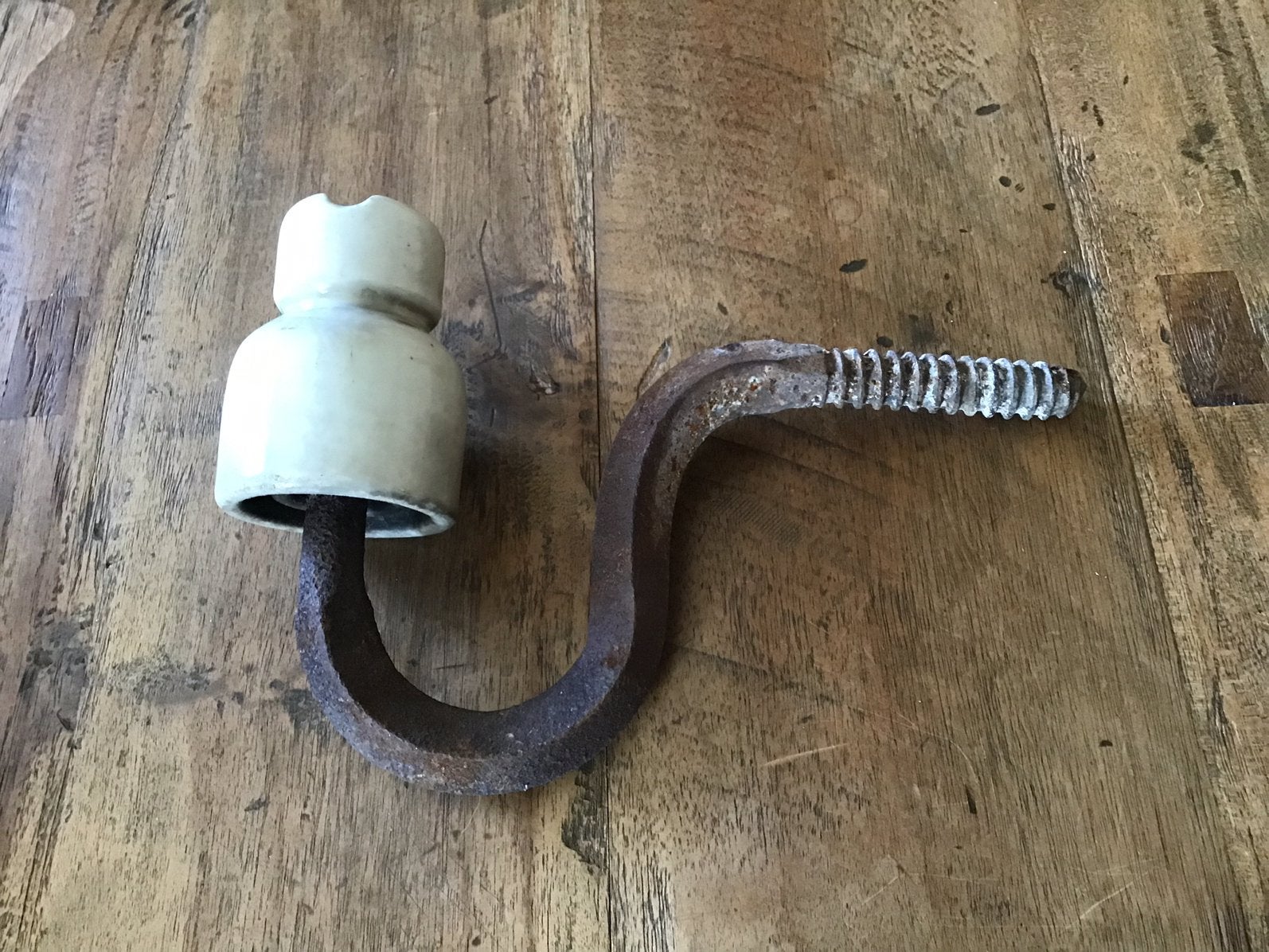Vintage industriële isolator in porselein, Antiek en Kunst, Ophalen of Verzenden