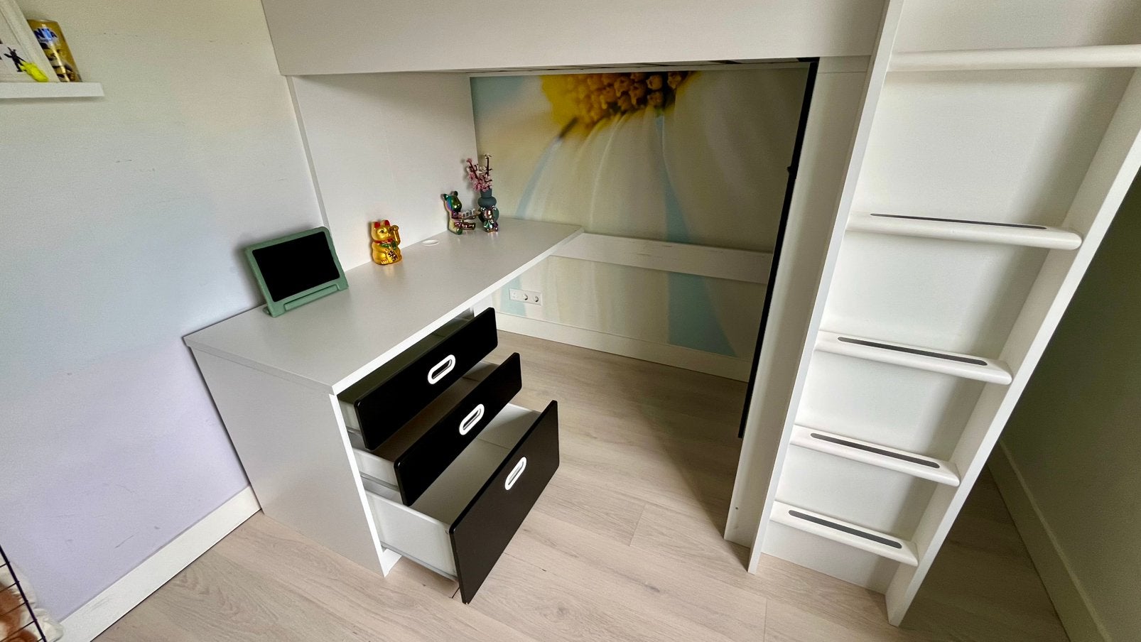 STUVA hoogslaper + complete kast, buro met lades, Ophalen, Gebruikt, Hoogslaper