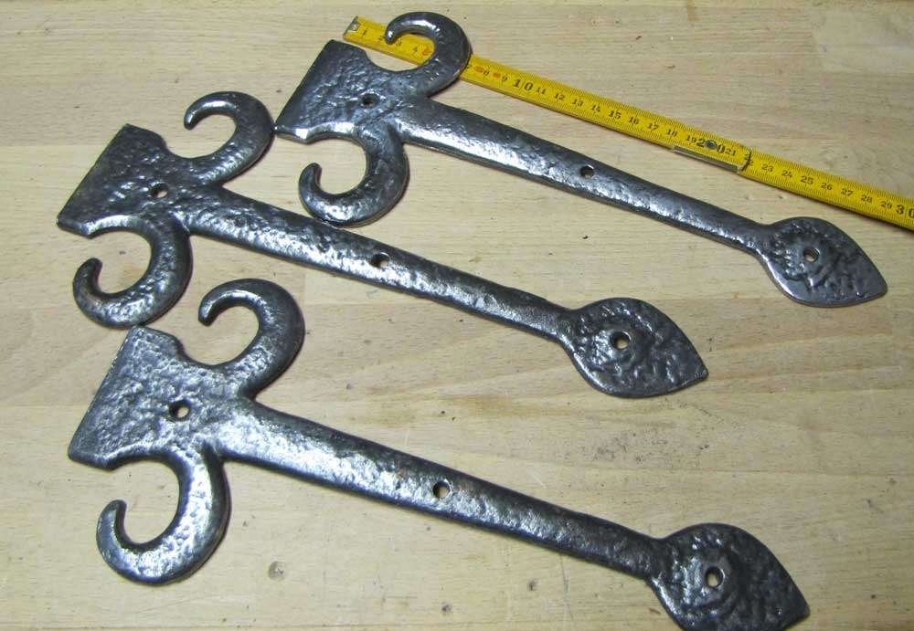 Sierscharnierfront van gietijzer hamerslag in antiek finish, Ophalen of Verzenden