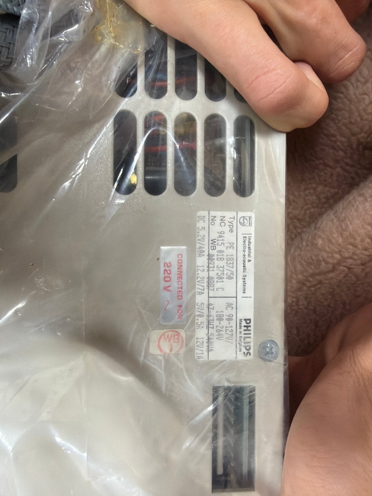 Philips PE 1637/5W Industriële Voeding 220V, Hobby en Vrije tijd, Elektronica-componenten, Ophalen of Verzenden