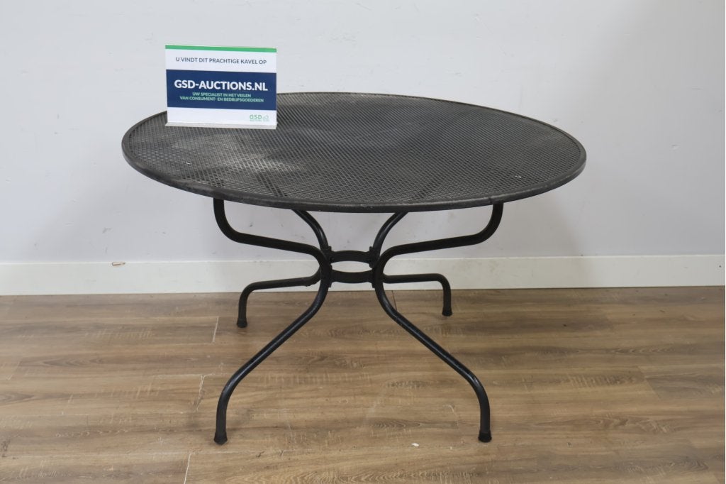 Ronde metalen tuintafel, Ophalen of Verzenden, Niet ingevuld, Niet ingevuld, Niet ingevuld