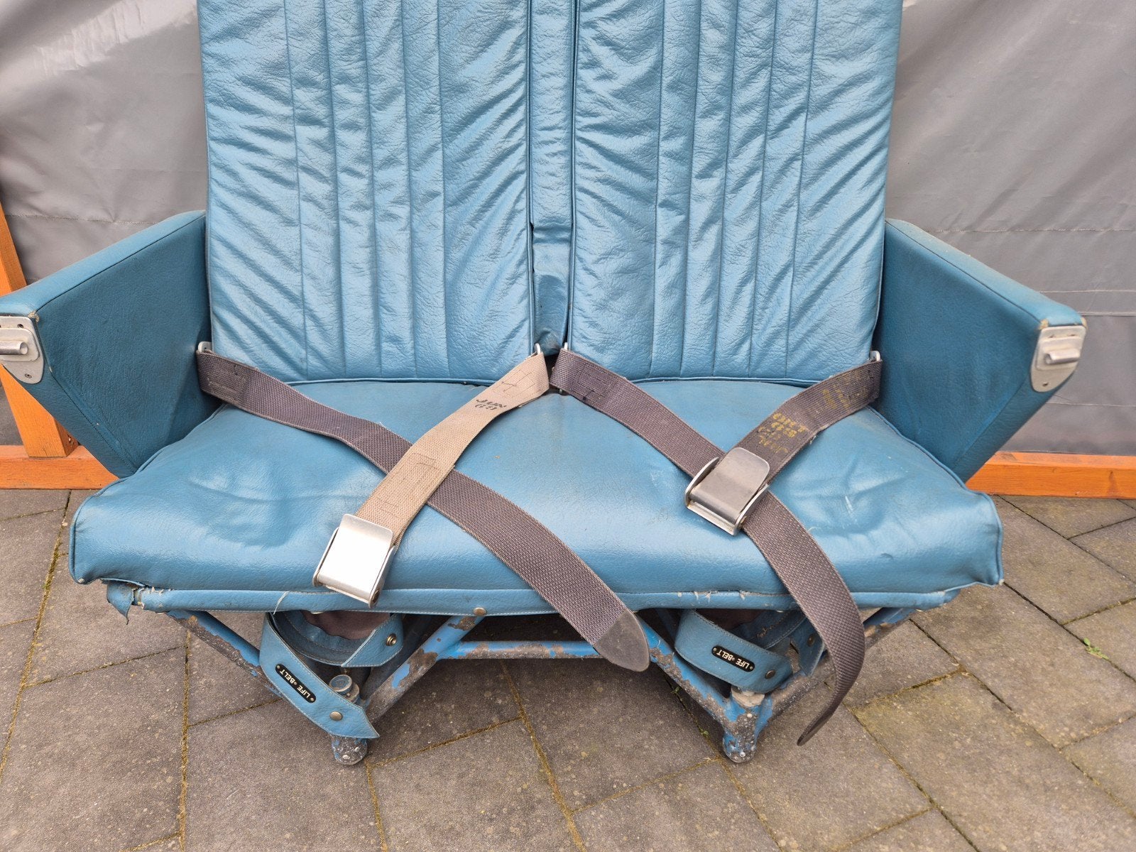Originele Fokker Friendship F-27 dubbele vliegtuigstoelen, Verzamelen, Ophalen of Verzenden