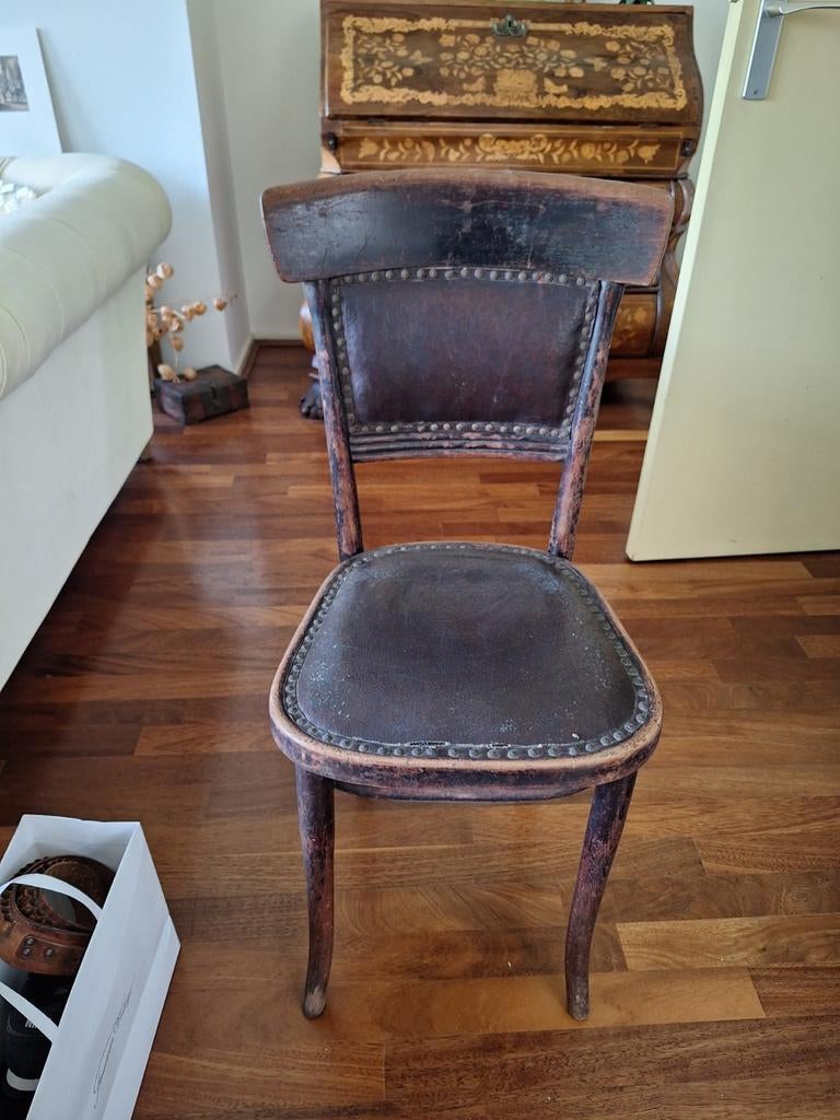 Set van 5 originele Thonet Model 21 stoelen - moet weg!, Antiek en Kunst, Ophalen