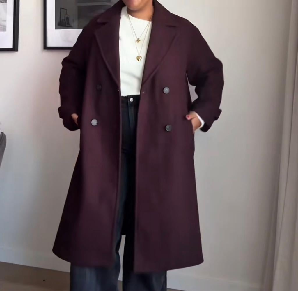 Nieuw! Zara Oversized Trenchcoat Burgundy L, Ophalen of Verzenden, Nieuw, Maat 42/44 (L), Rood