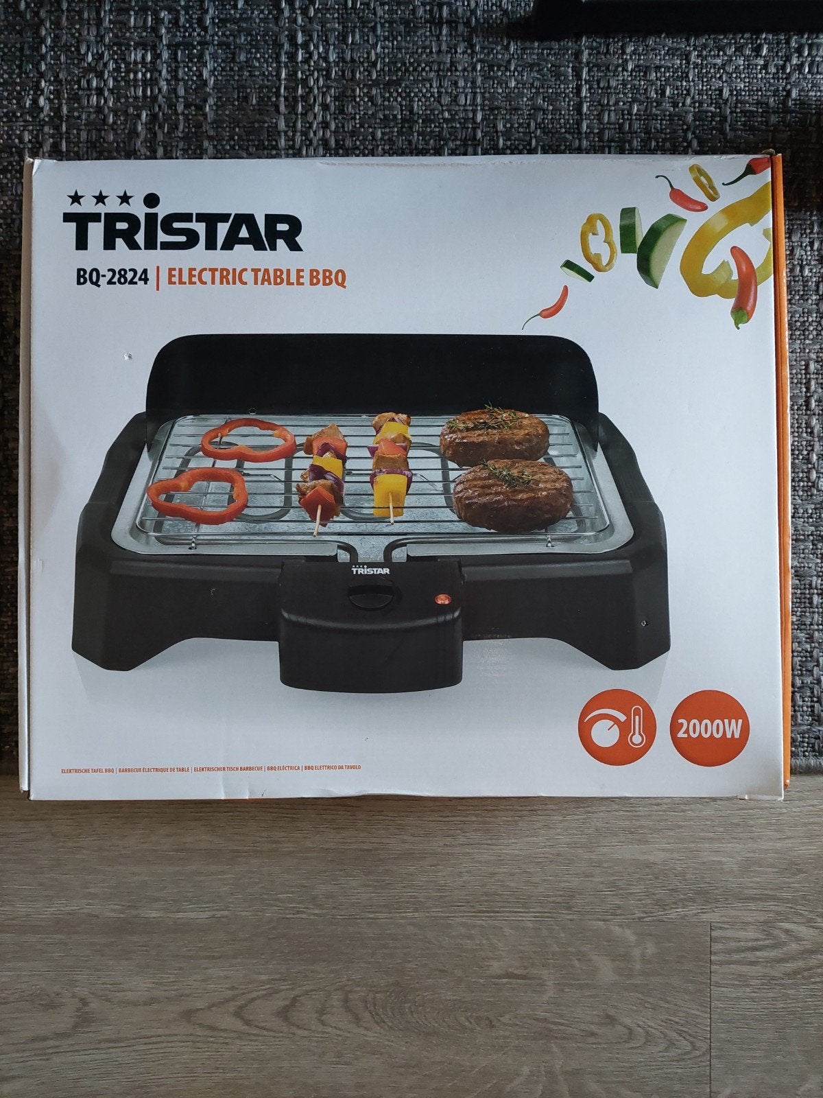 Zgan Tristar BQ-2824 Elektrische Tafel BBQ - 2000W, Ophalen of Verzenden, Zo goed als nieuw, Tristar