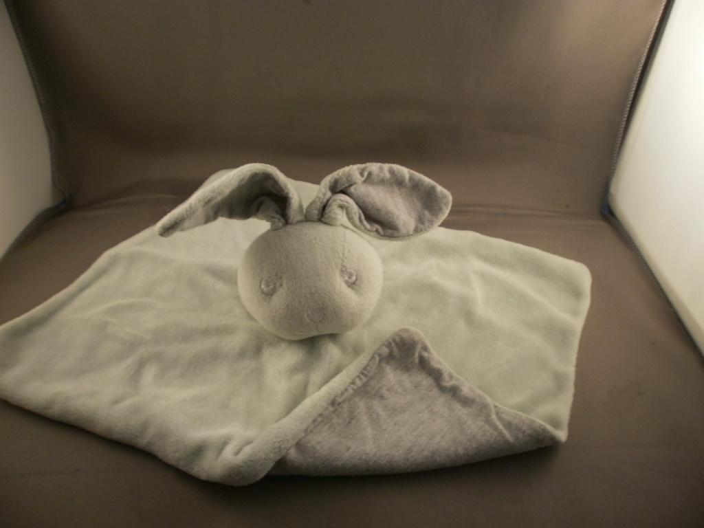 bambino konijn groen/grijs velours witte gestikte ogen, Groen, Overige merken, Konijn, Ophalen of Verzenden